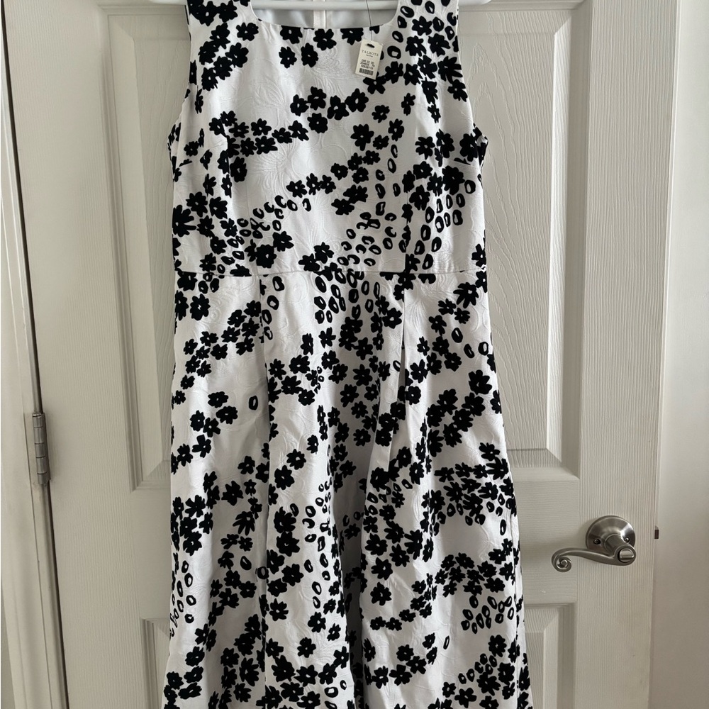 Talbots Black and White Patterned Dress